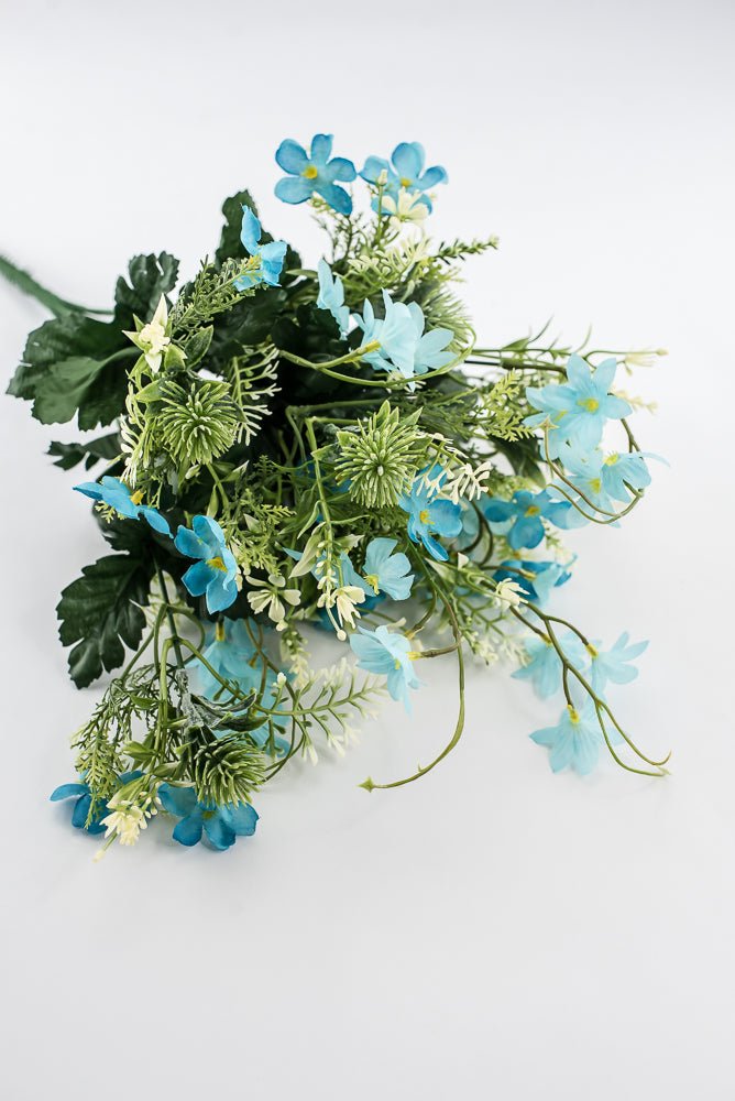 Aqua Blue Wildflower Bush - Greenery Marketgreenery63688AQU