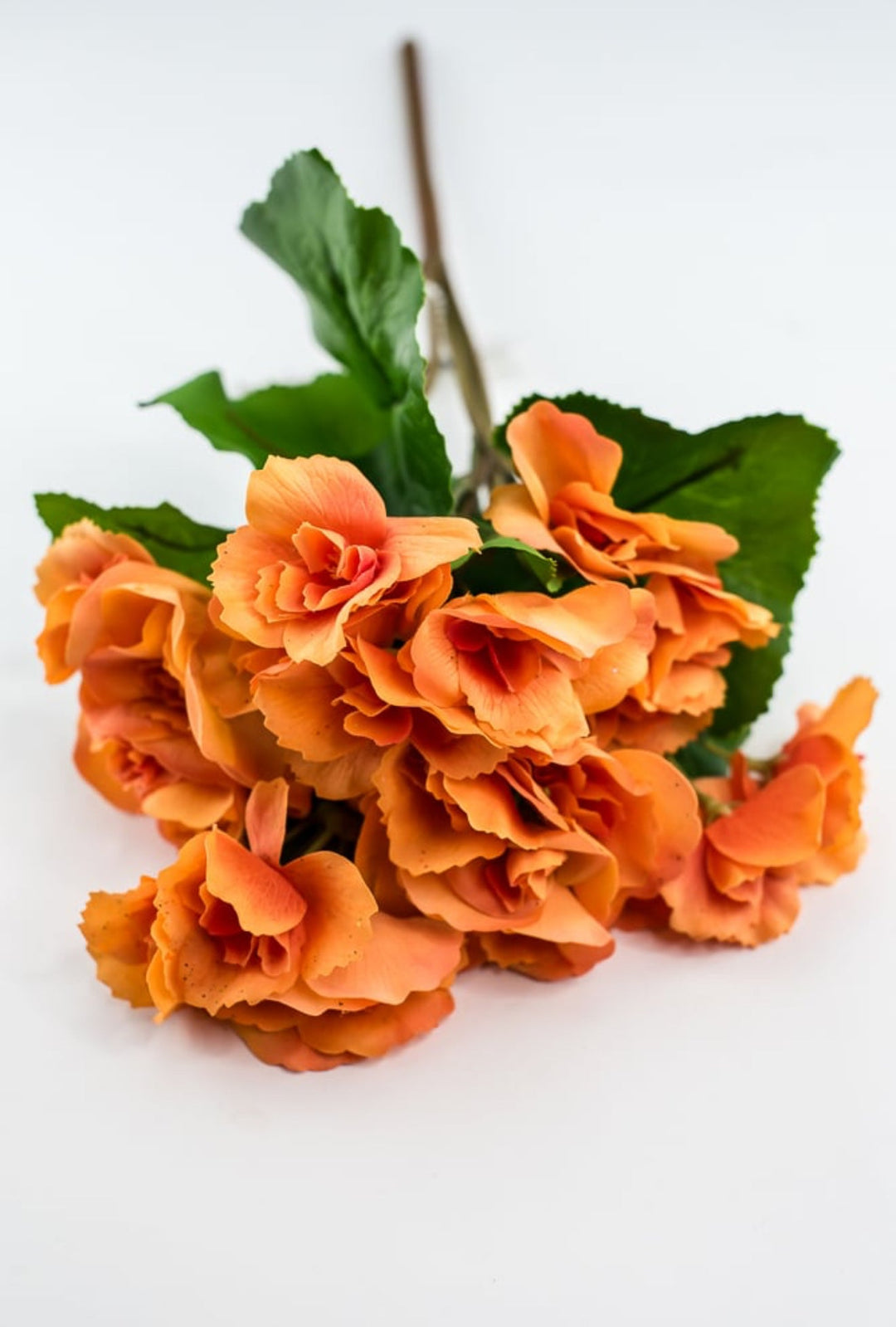 Artificial Begonia Bush - real touch - orange - Greenery Market6144 - OG