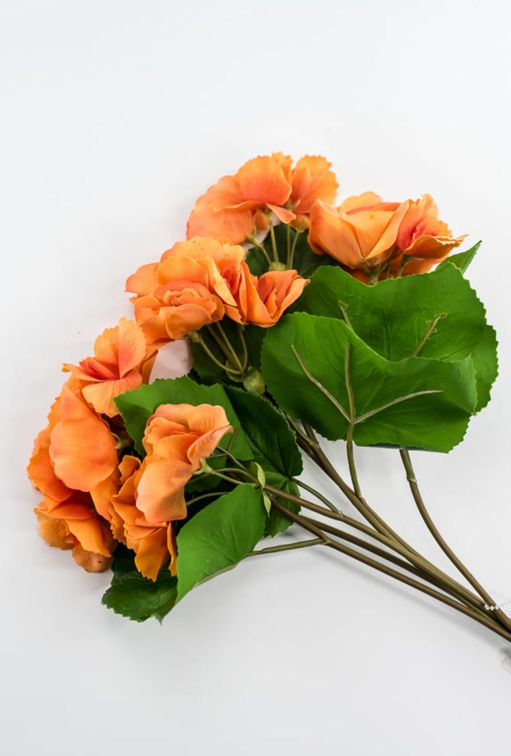 Artificial Begonia Bush - real touch - orange - Greenery Market6144 - OG