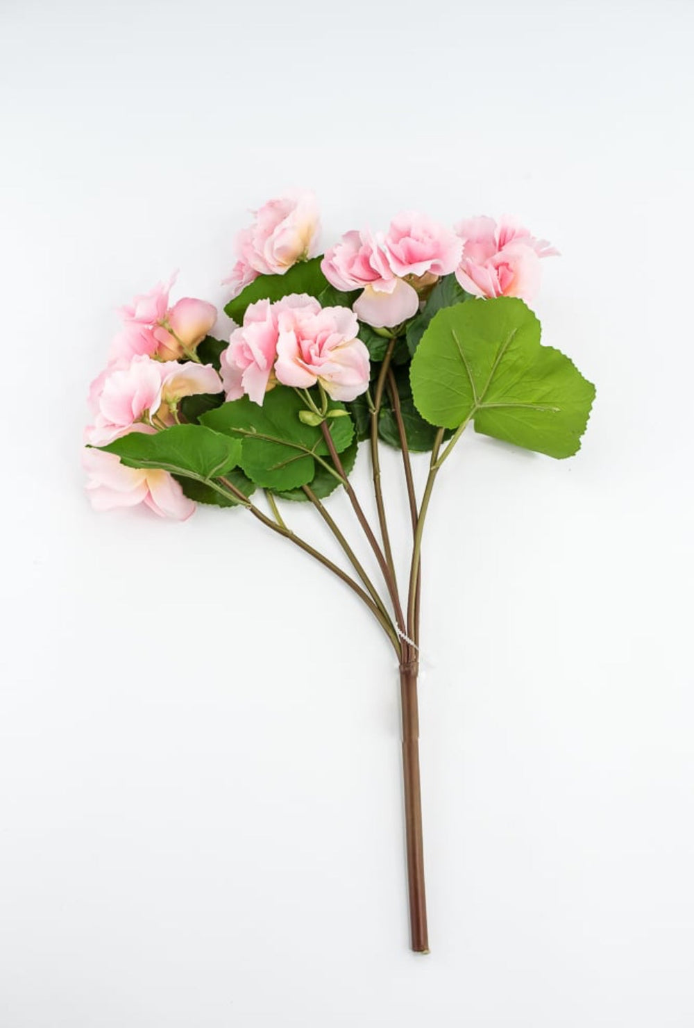 Artificial Begonia Bush - real touch - pink - Greenery Market6144 - P