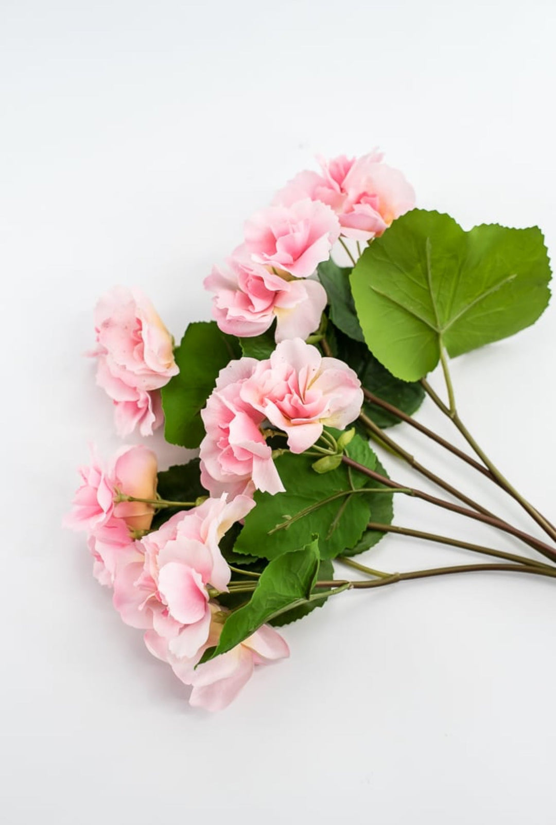 Artificial Begonia Bush - real touch - pink - Greenery Market6144 - P