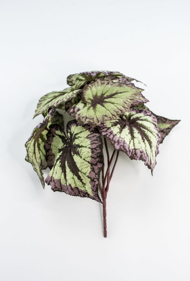 Artificial Begonia Leaves Bush - Greenery MarketPBB431 - GR/PU