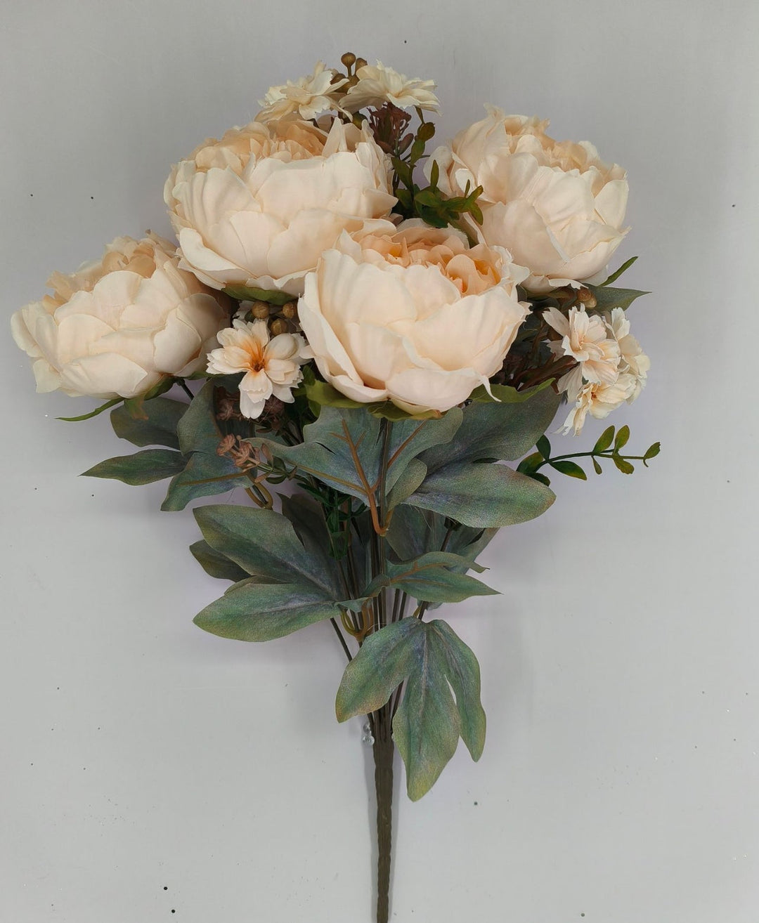 Artificial beige peonies silk flowers bush - Greenery Marketartificial flowers85323 - beige