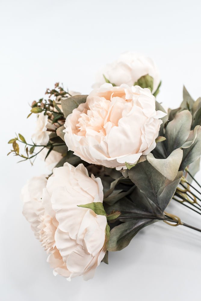 Artificial beige peonies silk flowers bush - Greenery Marketartificial flowers85323 - beige