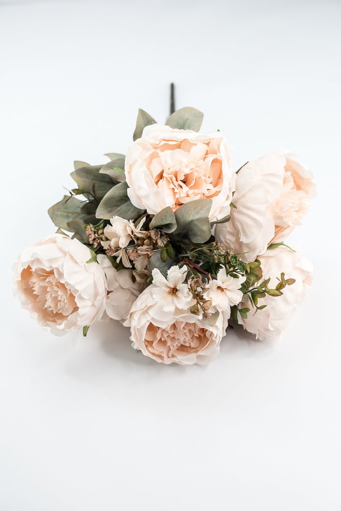 Artificial beige peonies silk flowers bush - Greenery Marketartificial flowers85323 - beige