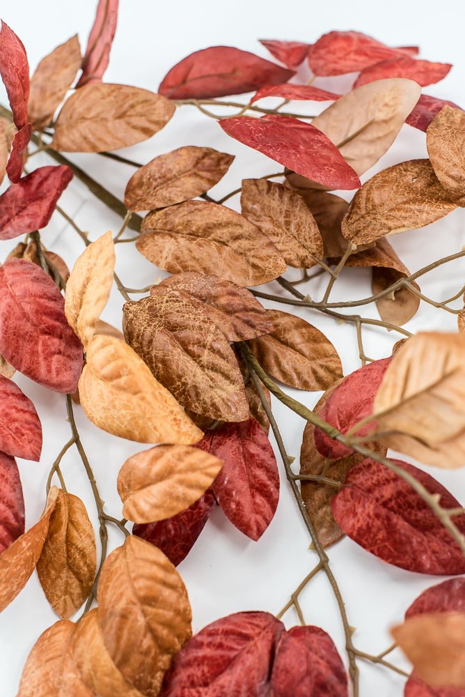 Artificial Birch Leaves Spray - burgundy brown - Greenery MarketArtificial Flora65210 - BGBRN