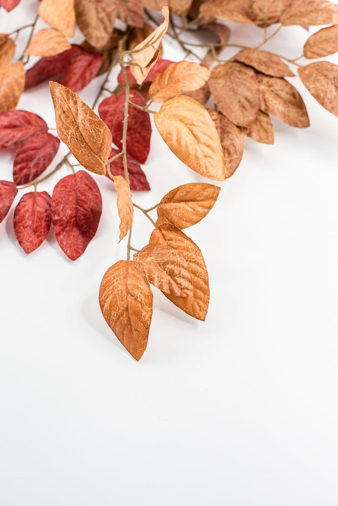 Artificial Birch Leaves Spray - burgundy brown - Greenery MarketArtificial Flora65210 - BGBRN