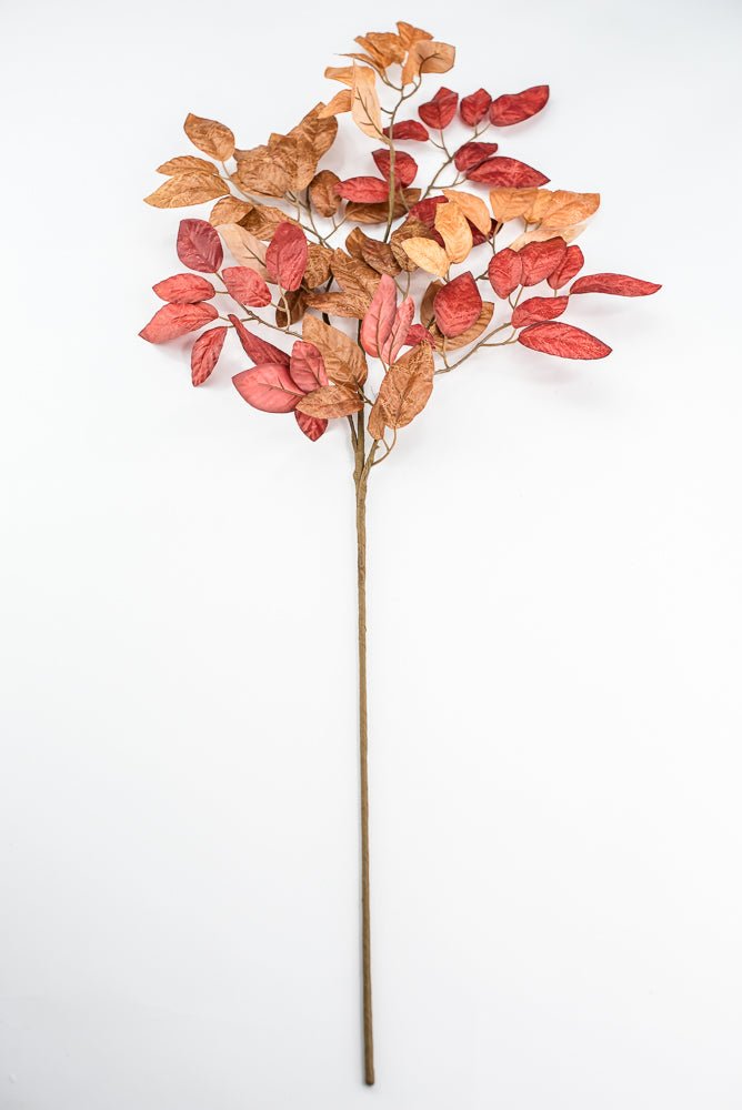 Artificial Birch Leaves Spray - burgundy brown - Greenery MarketArtificial Flora65210 - BGBRN