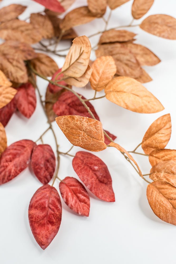 Artificial Birch Leaves Spray - burgundy brown - Greenery MarketArtificial Flora65210 - BGBRN
