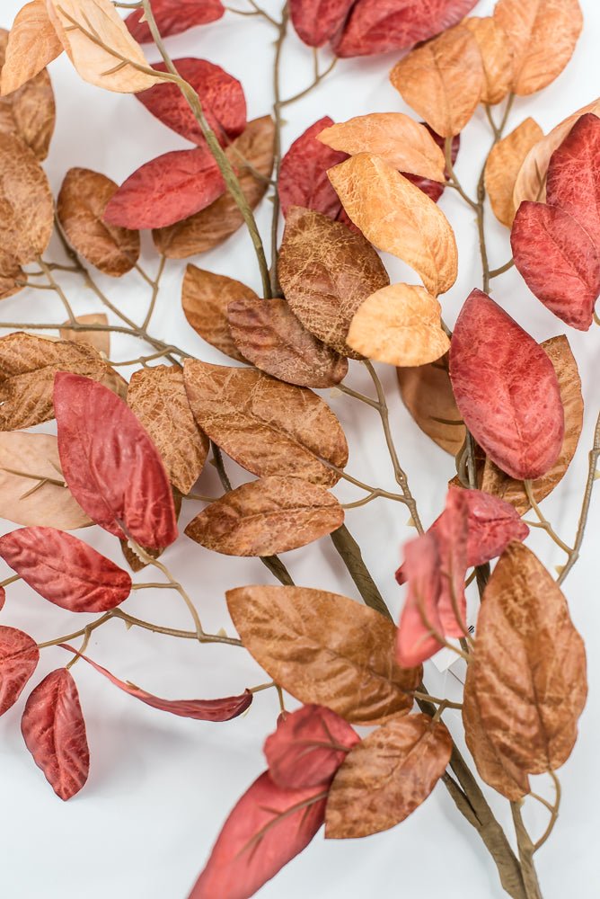 Artificial Birch Leaves Spray - burgundy brown - Greenery MarketArtificial Flora65210 - BGBRN