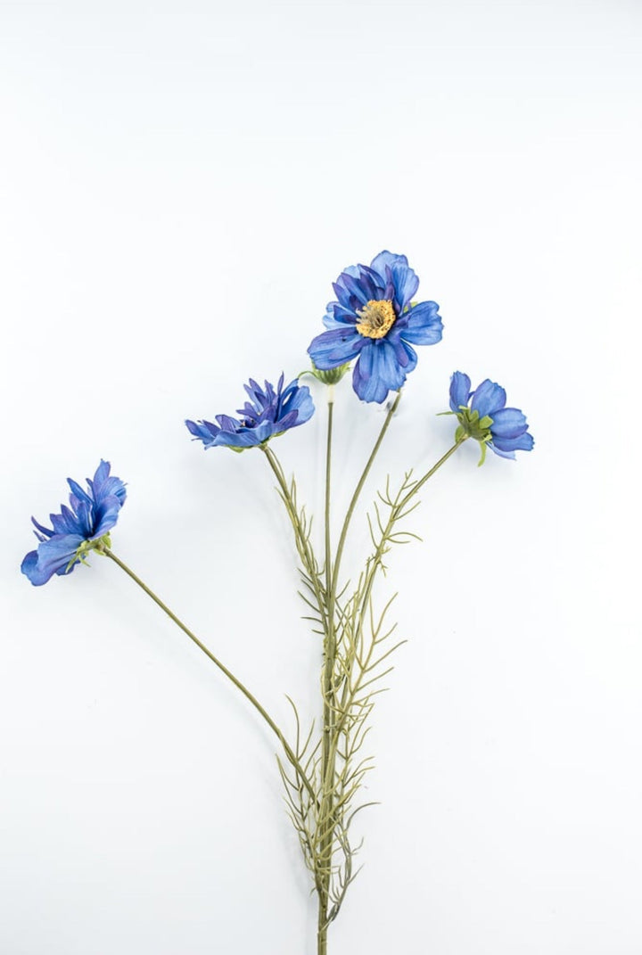Artificial Cosmos flower spray - blue - Greenery Marketartificial flowers4118 - B