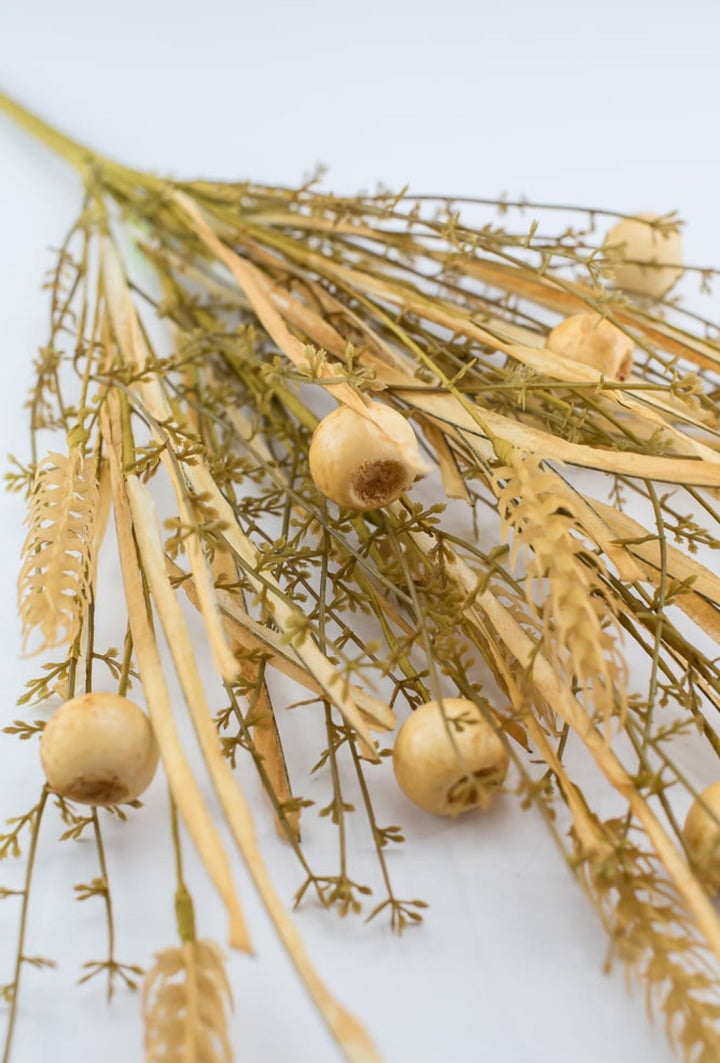 Artificial Crabapple berry wheat grass bush - beige - Greenery Marketgreenery56515BE