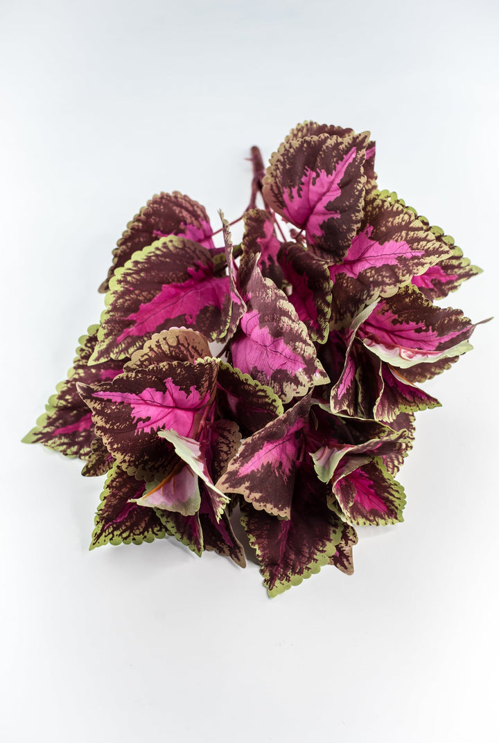 Artificial Large Leaf Coleus Leaves Bush - Greenery MarketPBC199 - FU/GR