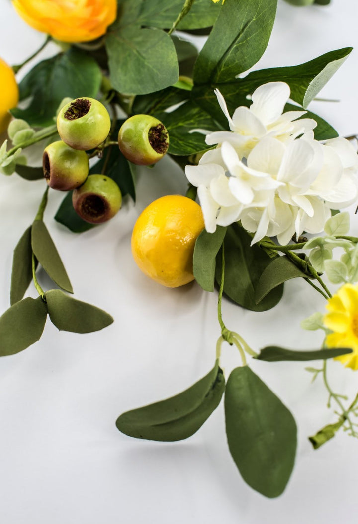 Artificial Lemon and flower spray with mixed greenery - Greenery MarketArtificial Flora64892