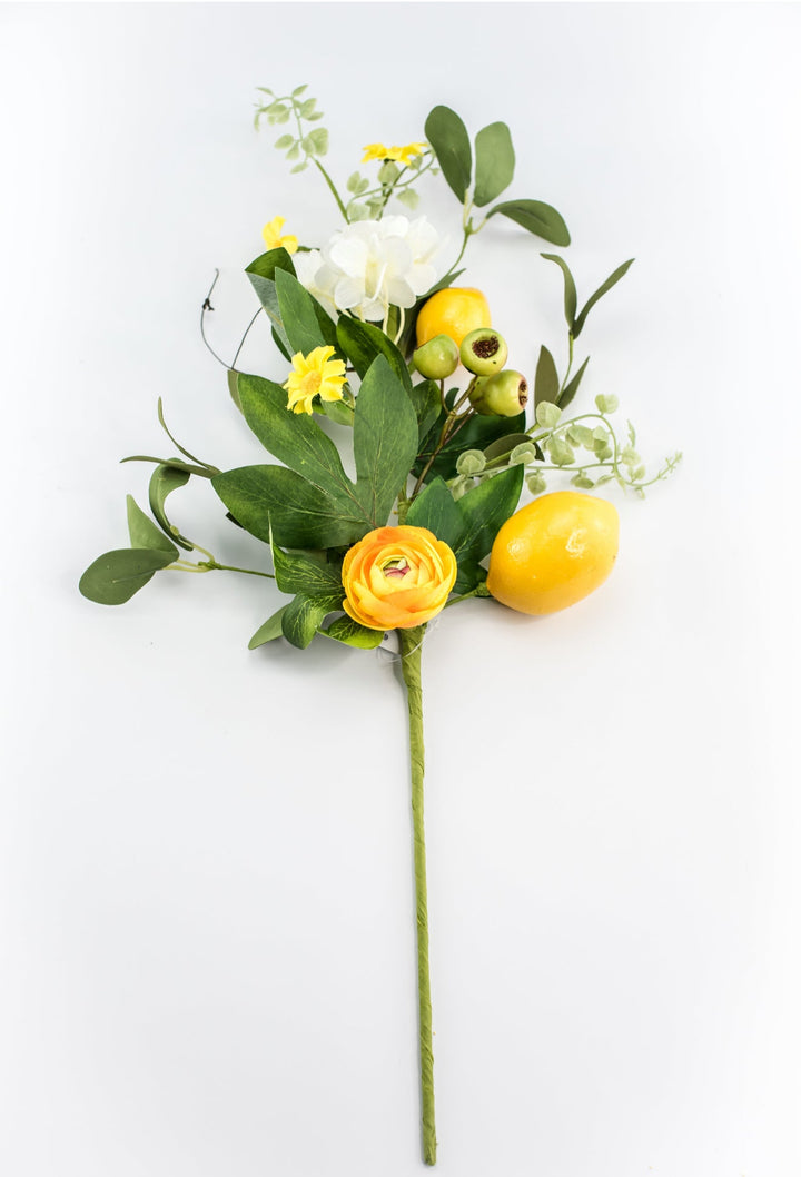 Artificial Lemon and flower spray with mixed greenery - Greenery MarketArtificial Flora64892