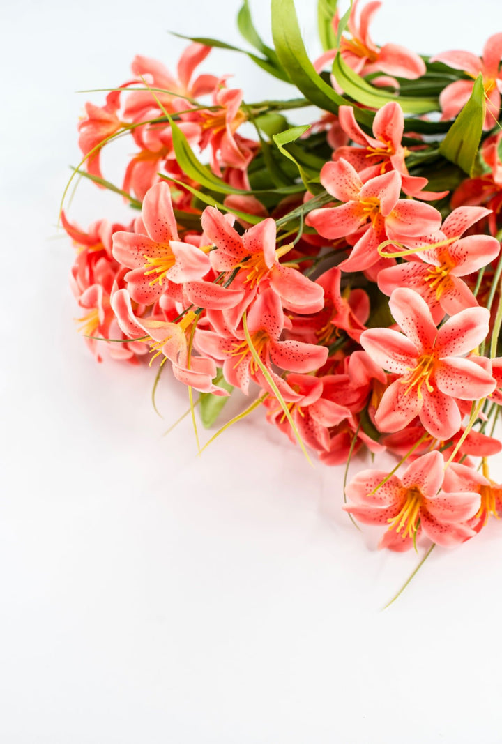 Artificial Lily Bush - Coral - Greenery MarketFBL386 - CO