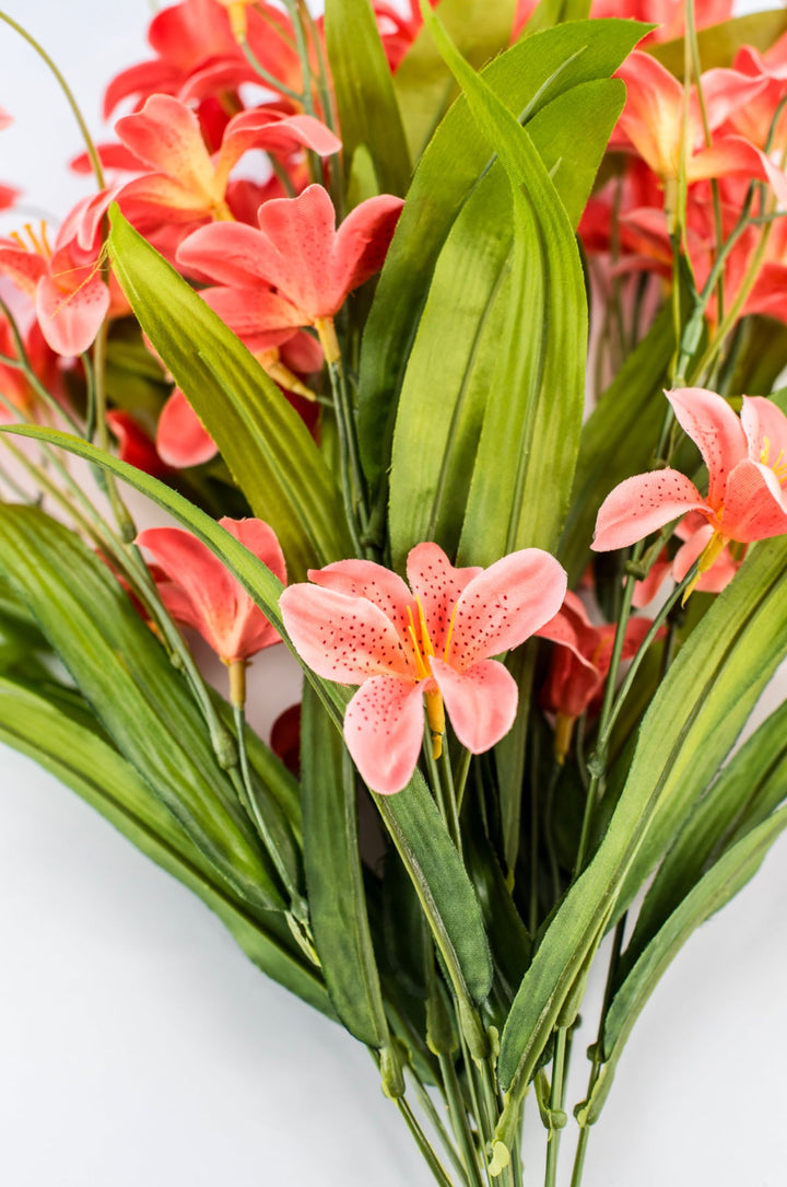 Artificial Lily Bush - Coral - Greenery MarketFBL386 - CO