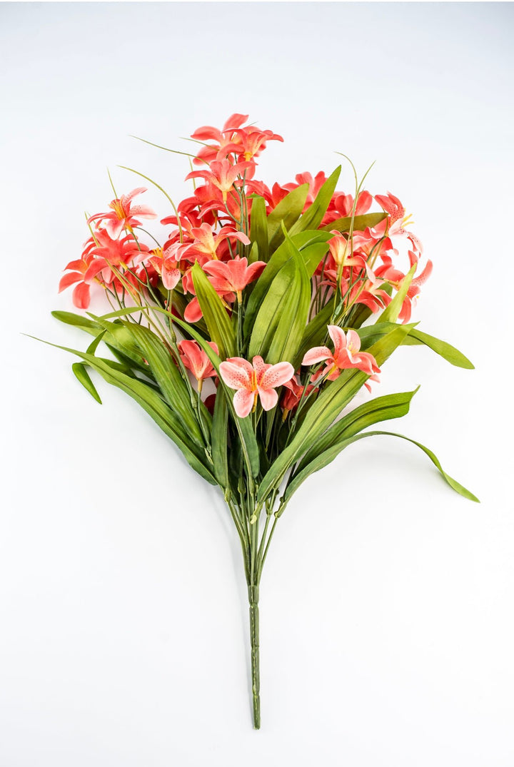 Artificial Lily Bush - Coral - Greenery MarketFBL386 - CO