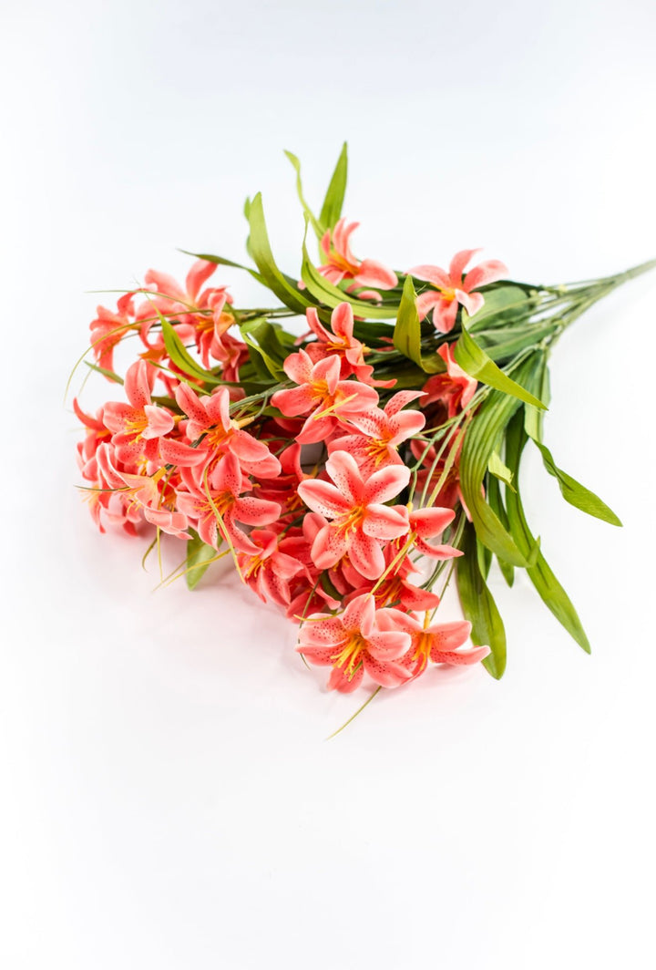 Artificial Lily Bush - Coral - Greenery MarketFBL386 - CO