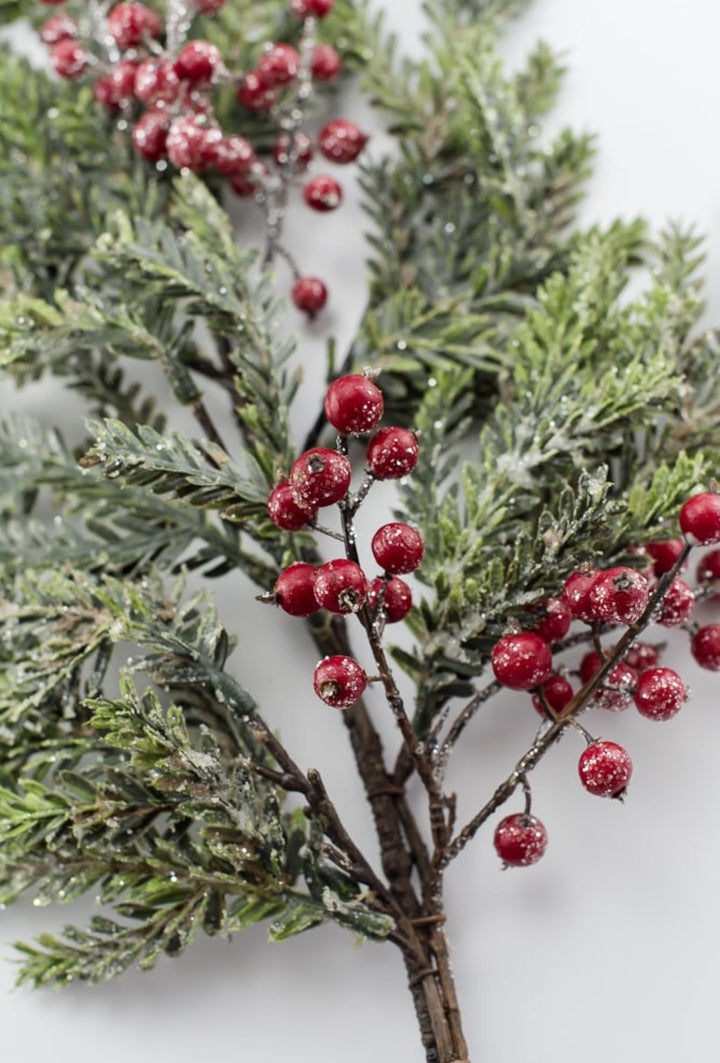 Artificial noble fir and berries greenery spray - Greenery MarketXP2237 - GR