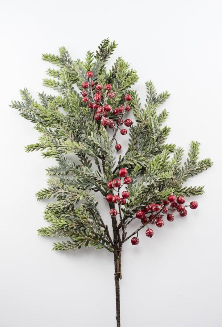 Artificial noble fir and berries greenery spray - Greenery MarketXP2237 - GR