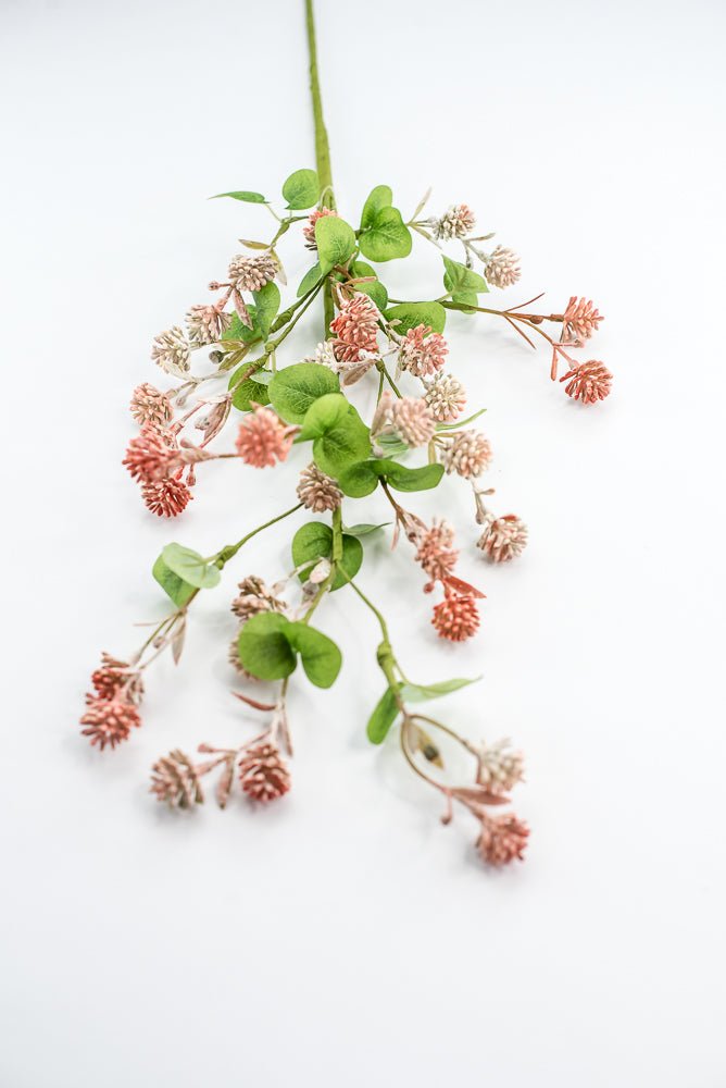 Artificial, Pink Peach Clover Spray - Greenery Market250341