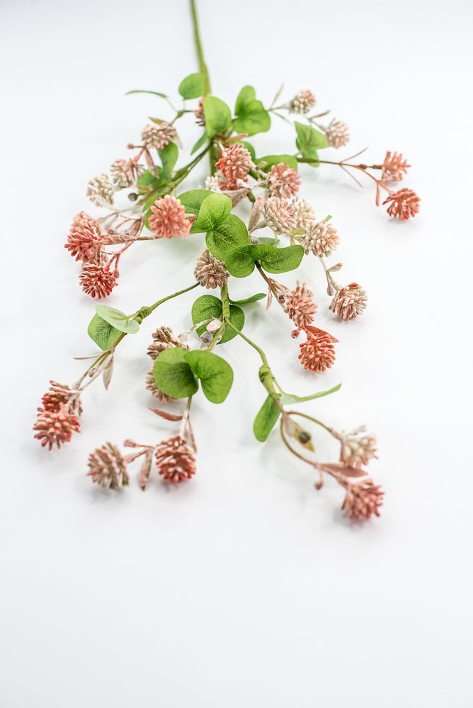 Artificial, Pink Peach Clover Spray - Greenery Market250341