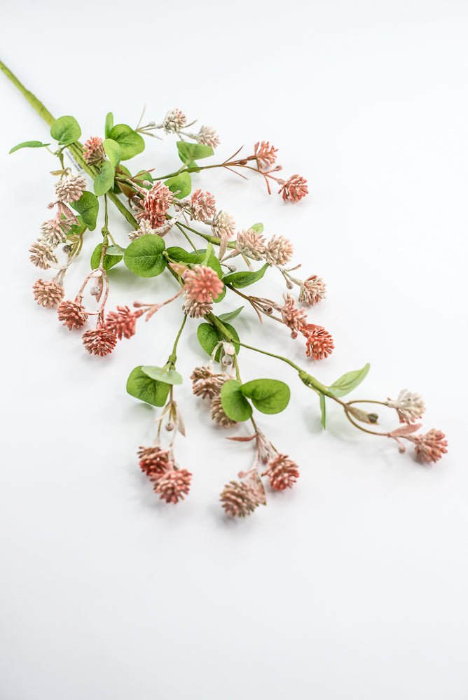 Artificial, Pink Peach Clover Spray - Greenery Market250341