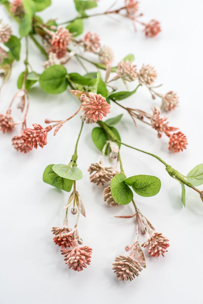 Artificial, Pink Peach Clover Spray - Greenery Market250341