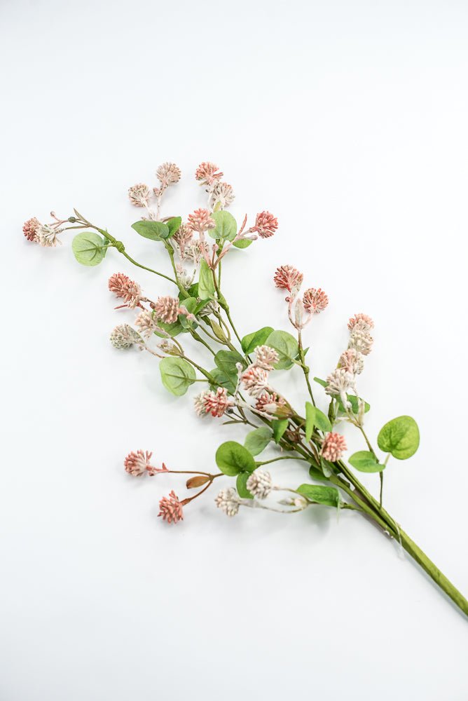 Artificial, Pink Peach Clover Spray - Greenery Market250341
