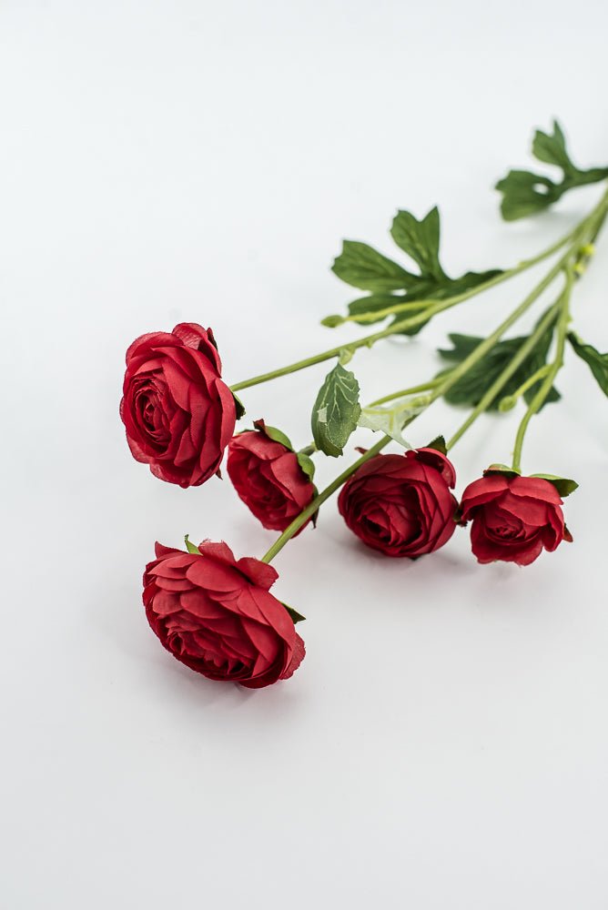 Artificial Ranunculus Spray - Red - Greenery Marketartificial flowers29467RD