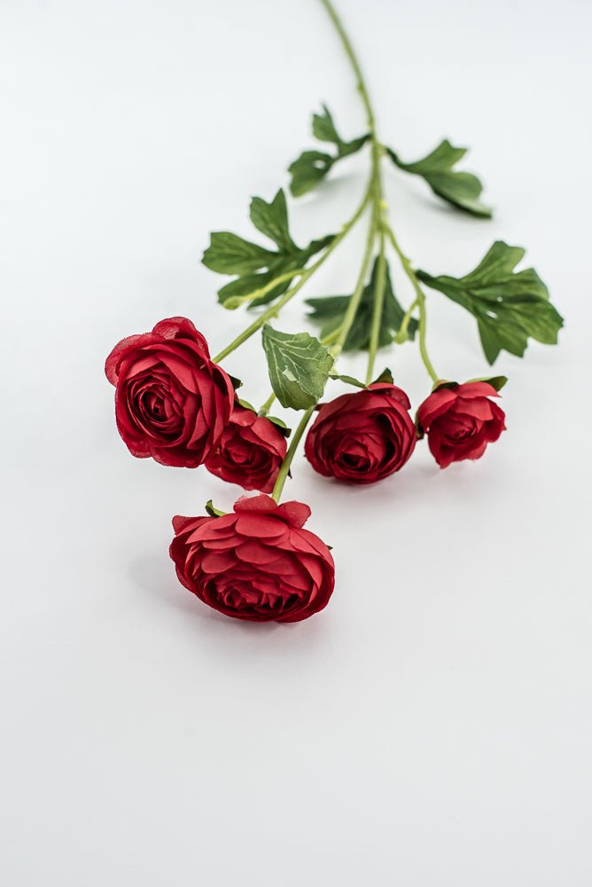 Artificial Ranunculus Spray - Red - Greenery Marketartificial flowers29467RD
