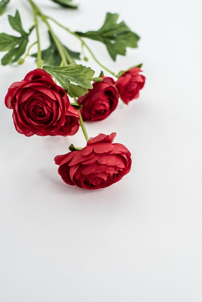 Artificial Ranunculus Spray - Red - Greenery Marketartificial flowers29467RD