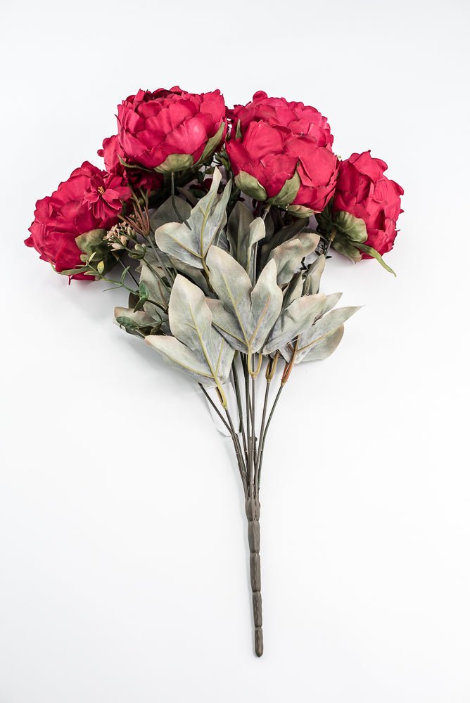 Artificial, Red peonies flowers bush - Greenery Marketartificial flowers85323 - RD