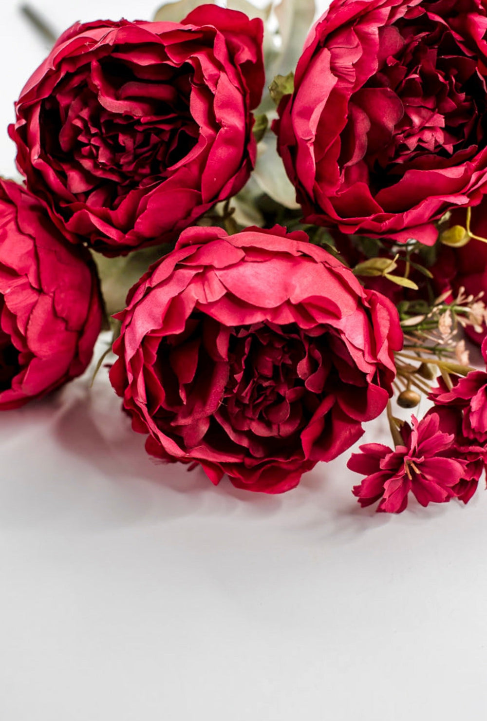 Artificial, Red peonies flowers bush - Greenery Marketartificial flowers85323 - RD