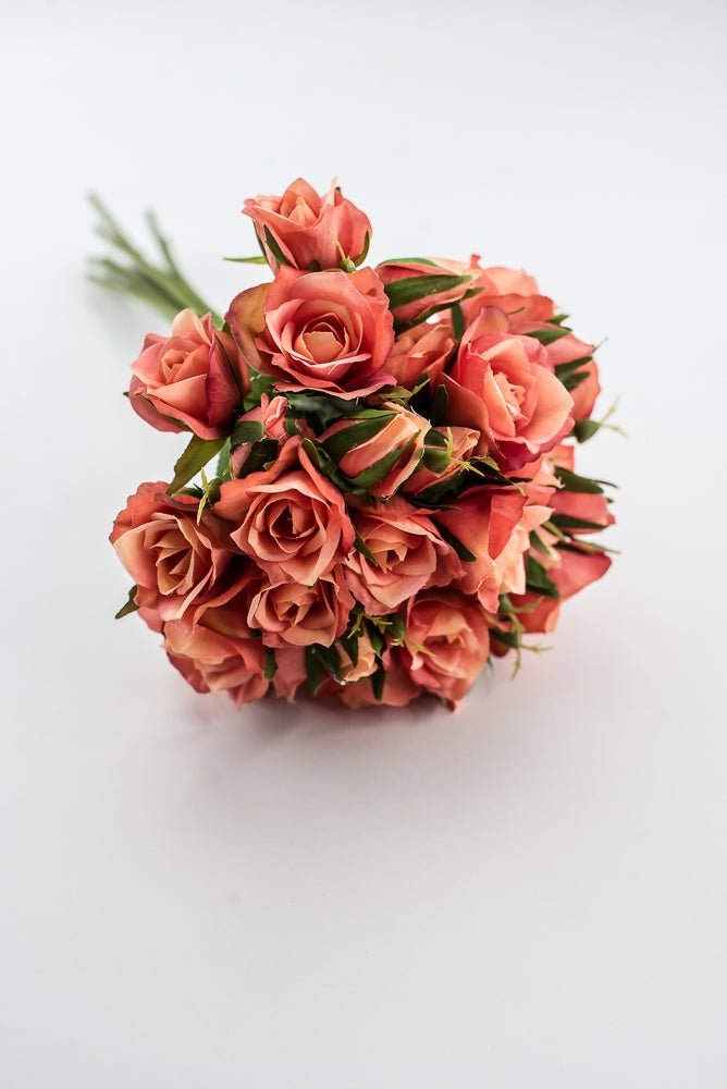 Artificial Rose Bundle - Peach Coral - Greenery Market28366