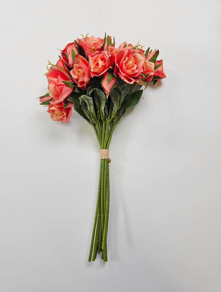 Artificial Rose Bundle - Peach Coral - Greenery Market28366