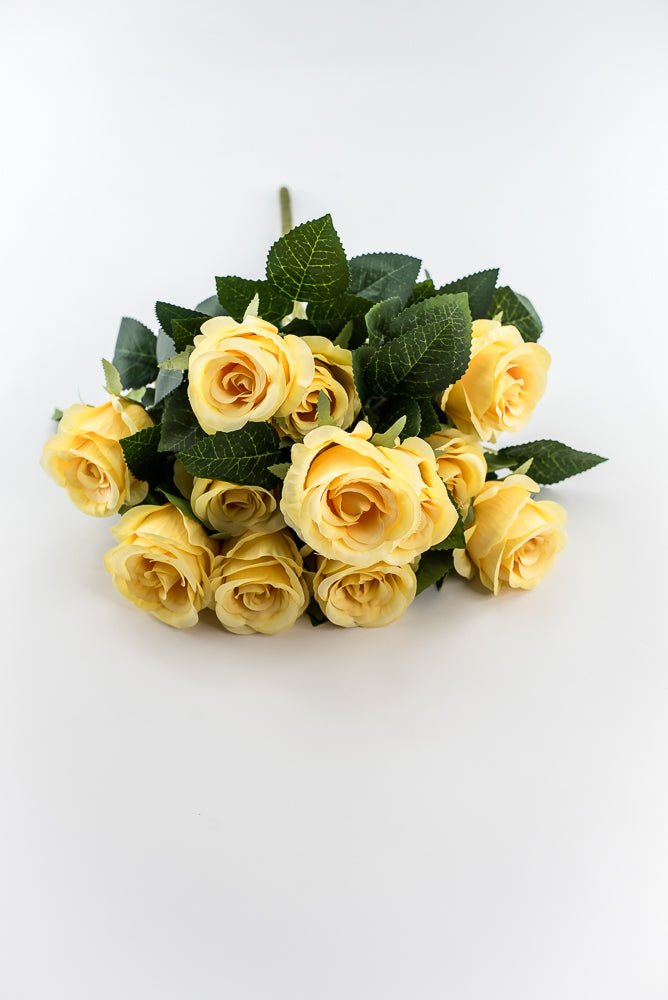 Artificial Rose Bush - Yellow - Greenery Market84886 - YEL