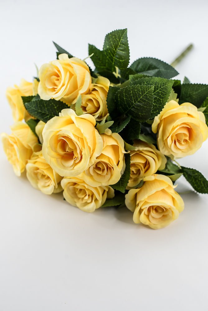 Artificial Rose Bush - Yellow - Greenery Market84886 - YEL