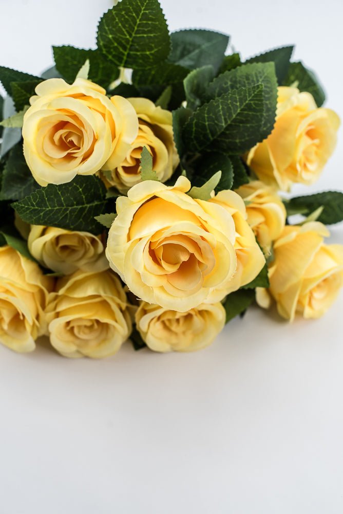 Artificial Rose Bush - Yellow - Greenery Market84886 - YEL