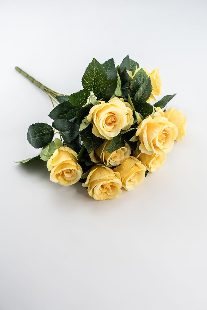 Artificial Rose Bush - Yellow - Greenery Market84886 - YEL