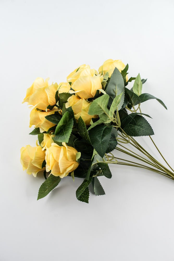 Artificial Rose Bush - Yellow - Greenery Market84886 - YEL