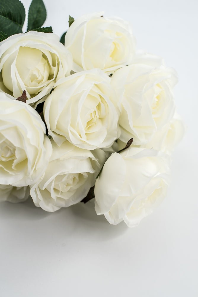 Artificial Roses Bush - White - Greenery Marketartificial flowers25824