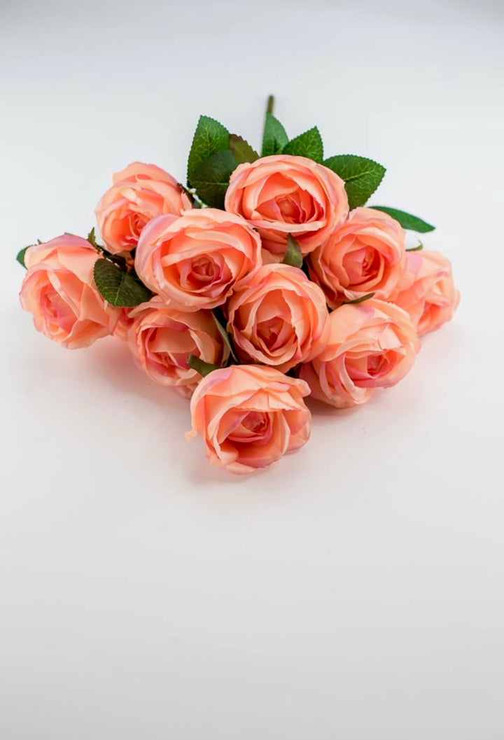 Artificial Roses - peach and pink - Greenery Marketartificial flowers25823