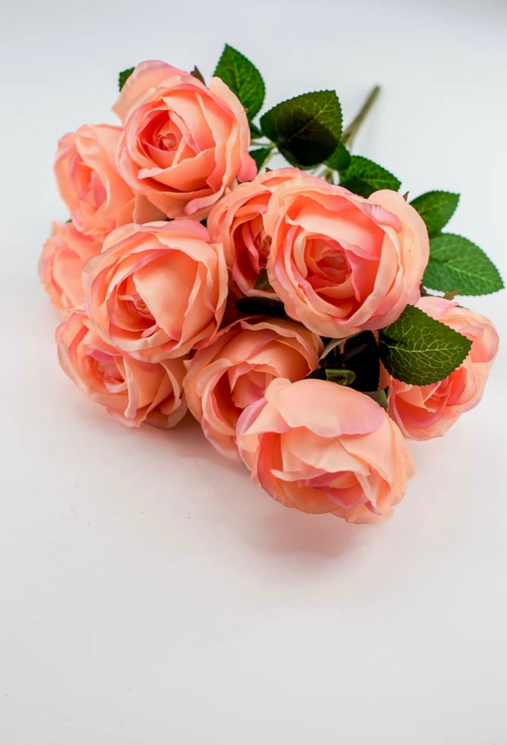 Artificial Roses - peach and pink - Greenery Marketartificial flowers25823