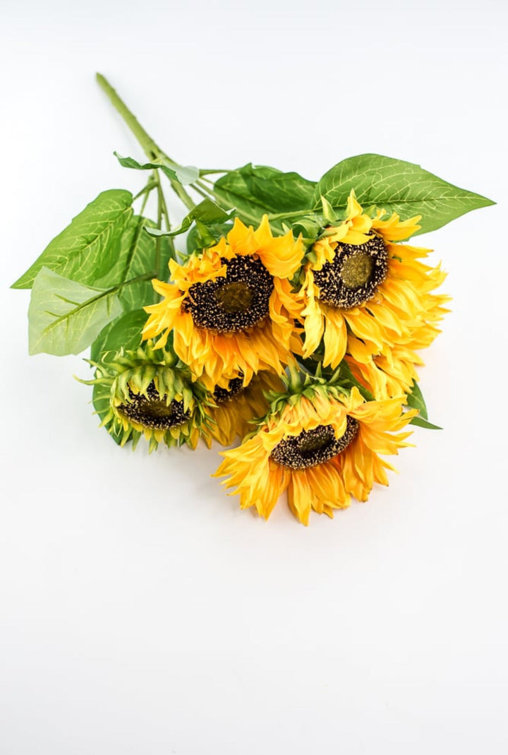 Artificial Sunflower flower bush - yellow - Greenery Marketartificial flowers12001
