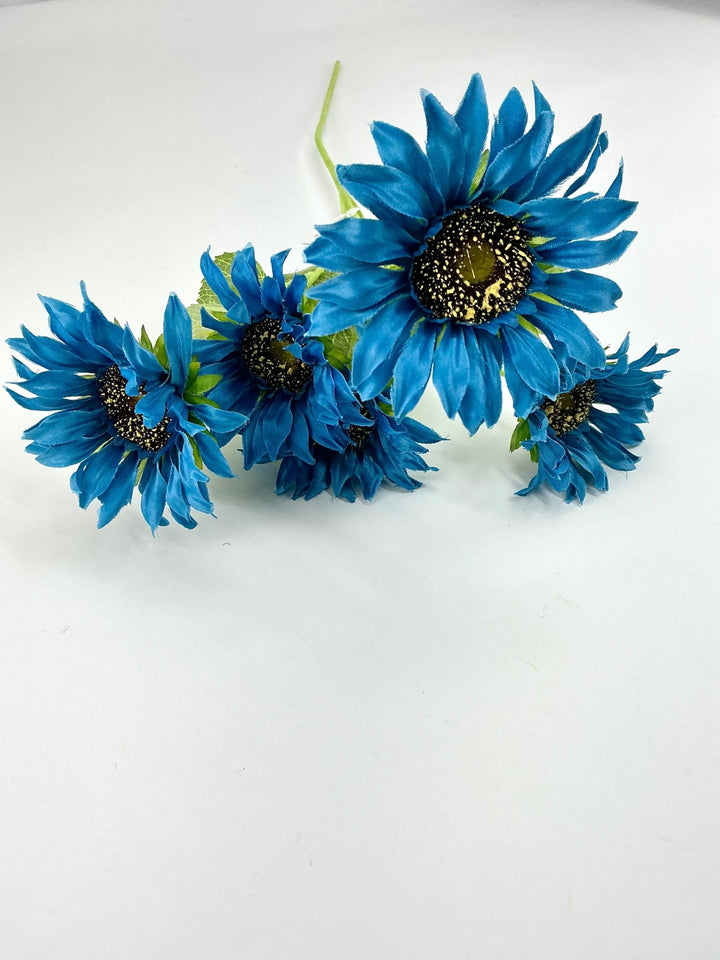 Artificial Sunflower flower spray - blue - Greenery Marketartificial flowers12405