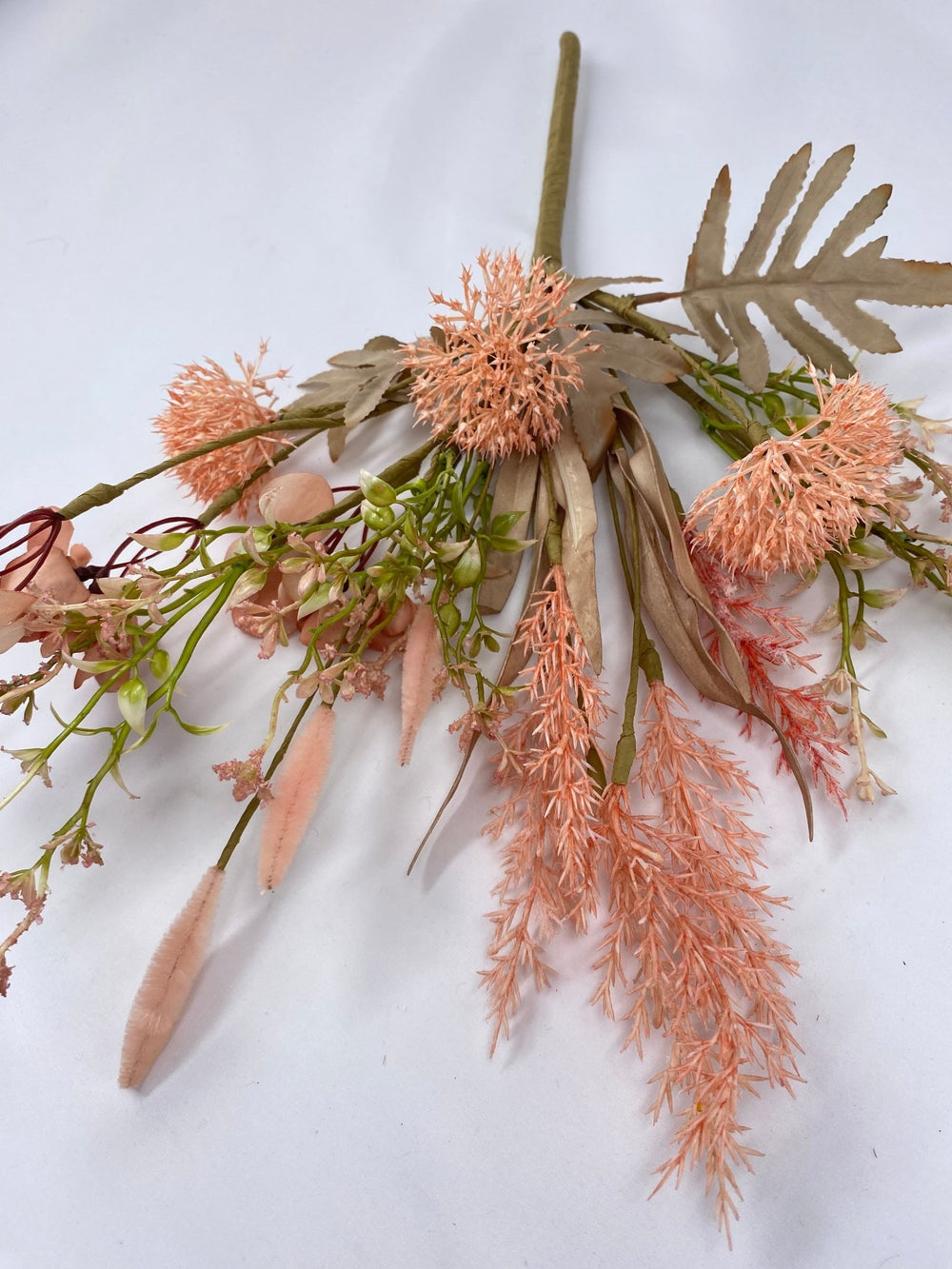 Artificial thistle hydrangeas bush - peach pink - Greenery Market64299 - PK