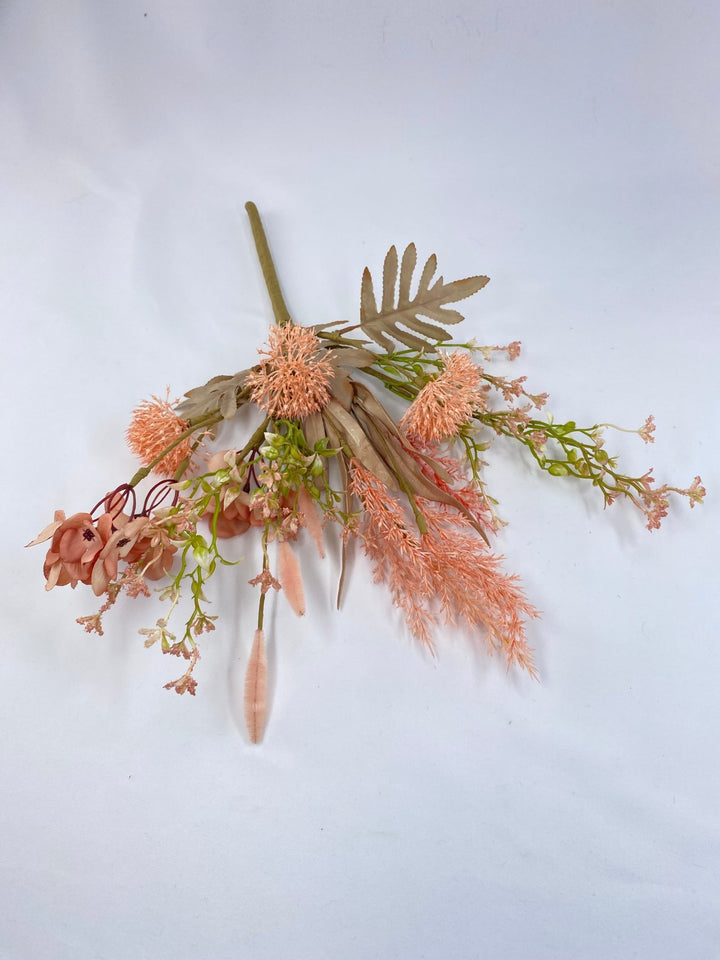 Artificial thistle hydrangeas bush - peach pink - Greenery Market64299 - PK