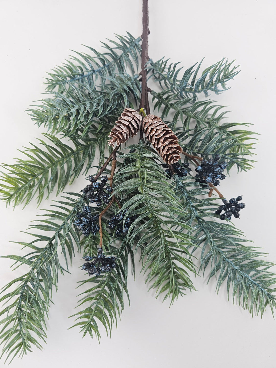 Artificial White Spruce Spray With Berries - Greenery MarketWinter and ChristmasX1986